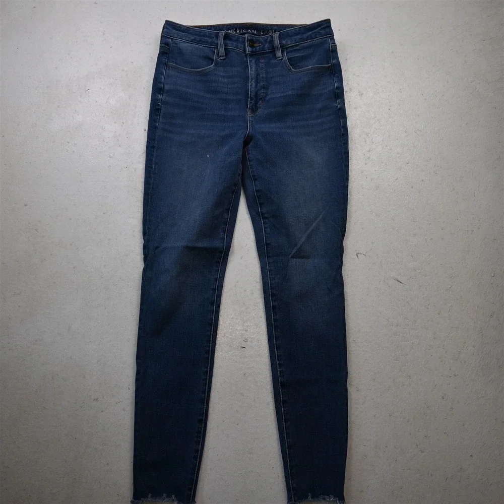 American Eagle 6 Super High Rise Jegging Medium Stretch Denim Womens Jeans